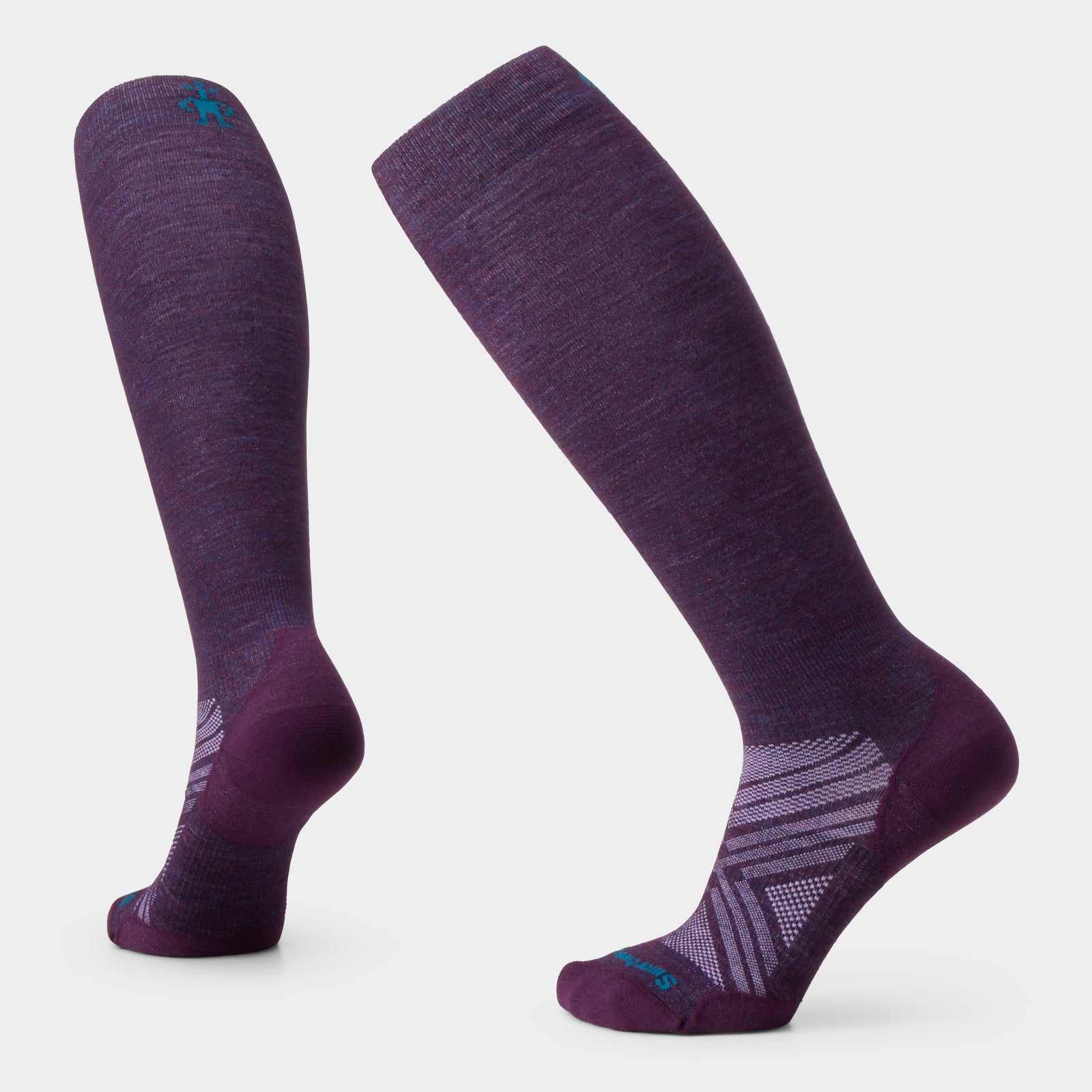 Women's Ski Over The Calf Socks Purple Iris - ver - 1