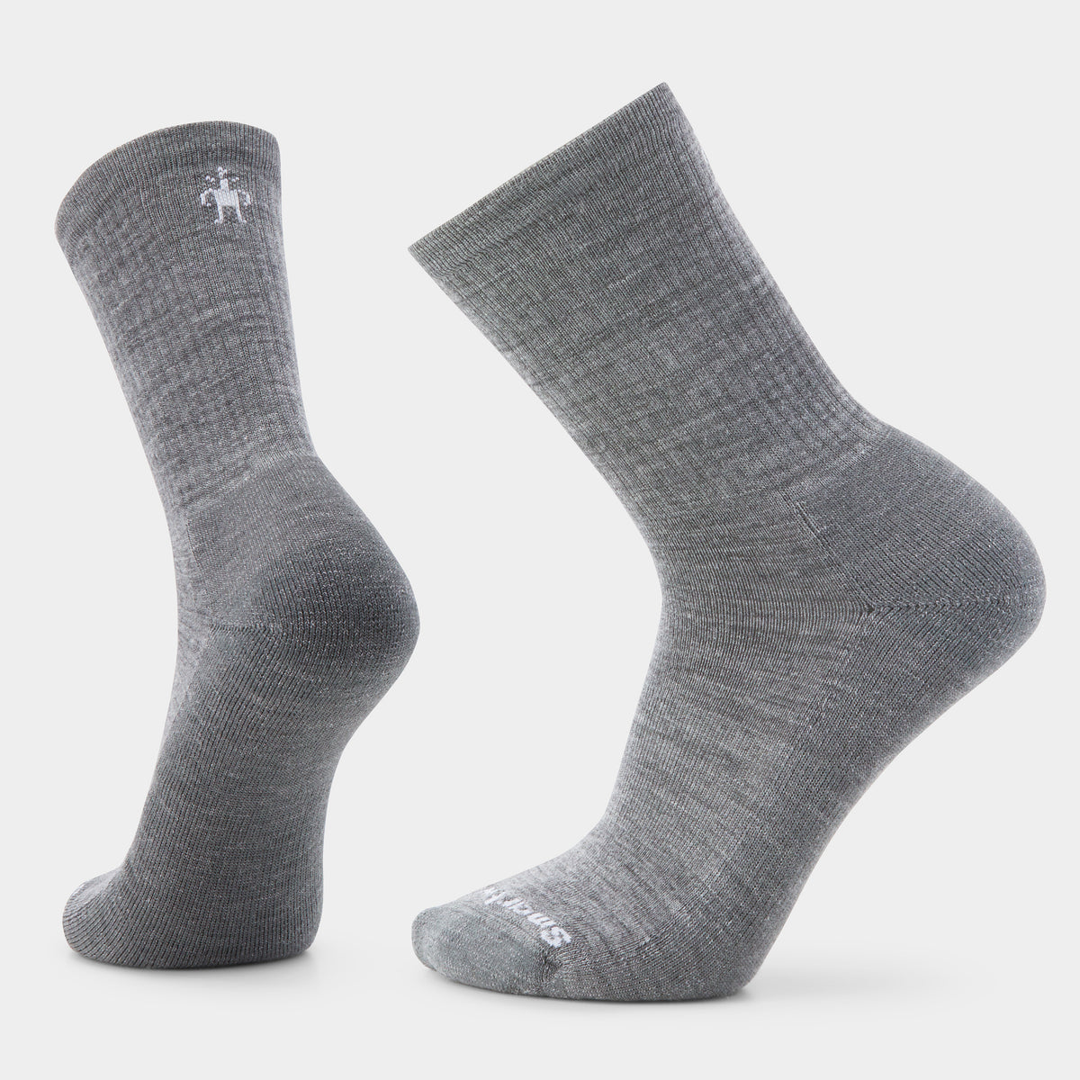 Everyday Solid Rib Crew Socks Medium Gray - 1