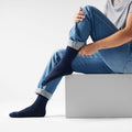 Everyday Solid Rib Crew Socks Medium Gray - ver - 2