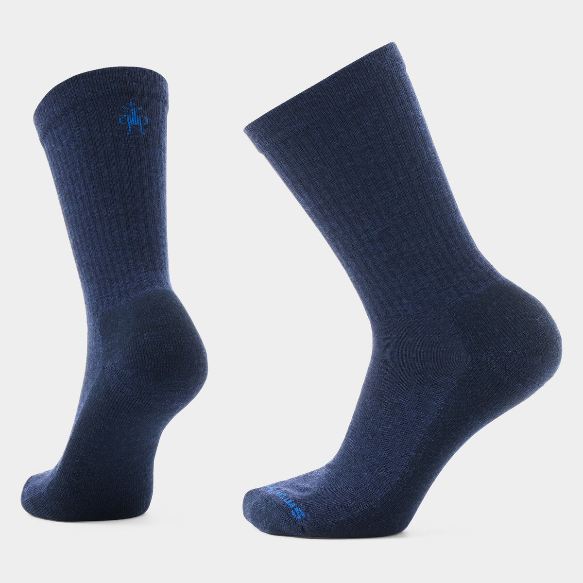 Everyday Solid Rib Crew Socks Deep Navy - 1