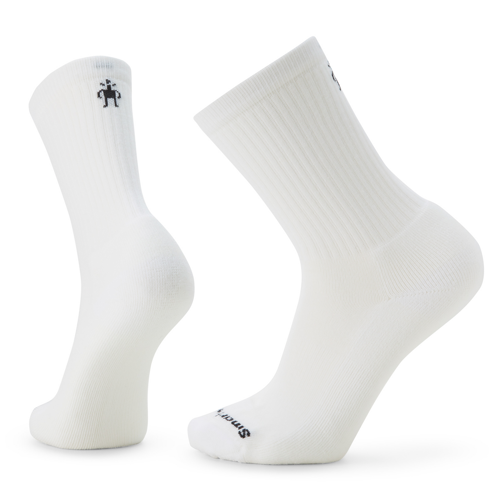 Everyday Solid Rib Crew Socks Black - ver - 1