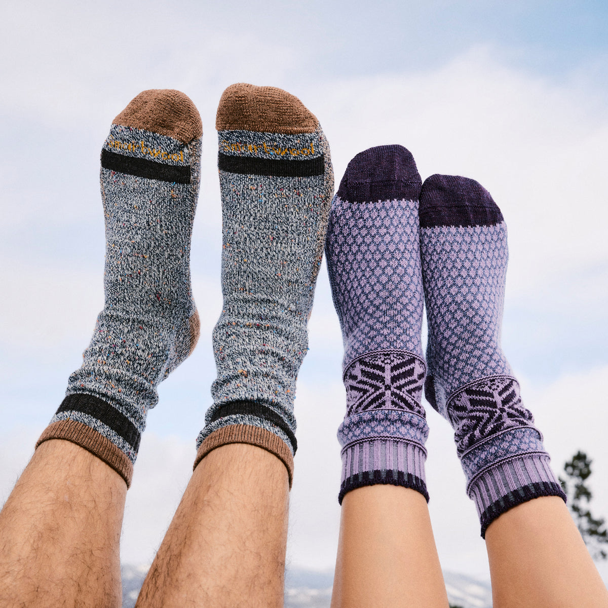 Everyday Cozy Larimer Crew Socks Mocha - ver - 3