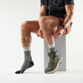 Hike Winding Trail Crew Socks Light Gray-Ash - ver - 2