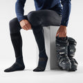 Ski Over The Calf Socks Black - ver - 2
