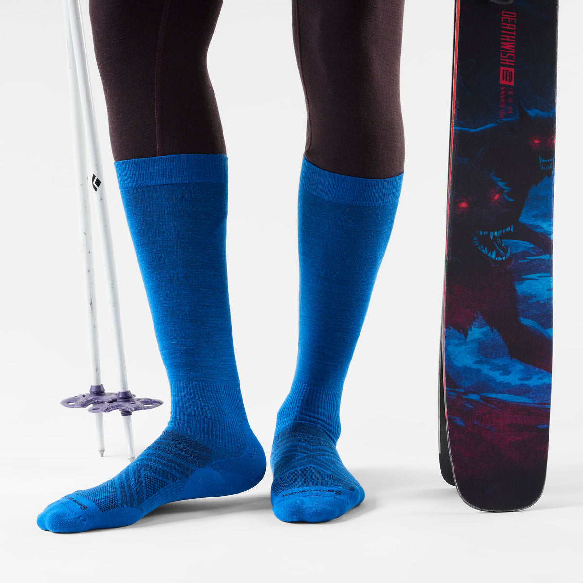 Ski Over The Calf Socks Laguna Blue - ver - 2