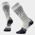 Snowboard Iguchi Pattern Over The Calf Socks Ash - ver - 1