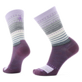Women's Everyday Stitch Stripe Crew Socks Fossil-Chestnut - ver - 1