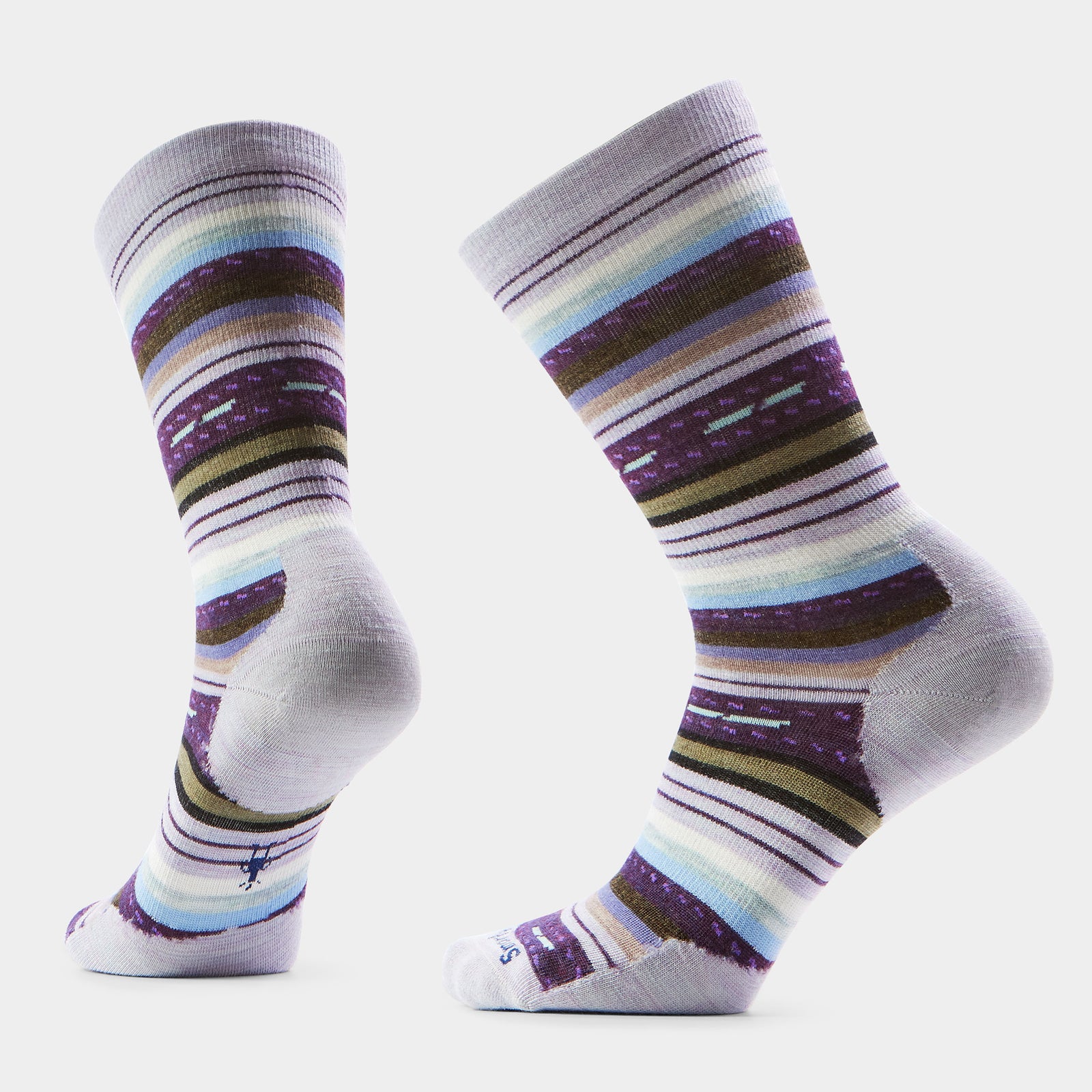 Women's Everyday Margarita Crew Socks Purple Eclipse - ver - 1