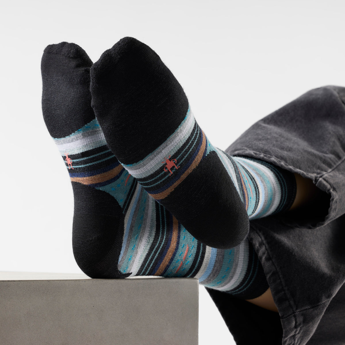 Women's Everyday Margarita Crew Socks Dusty Teal - 2