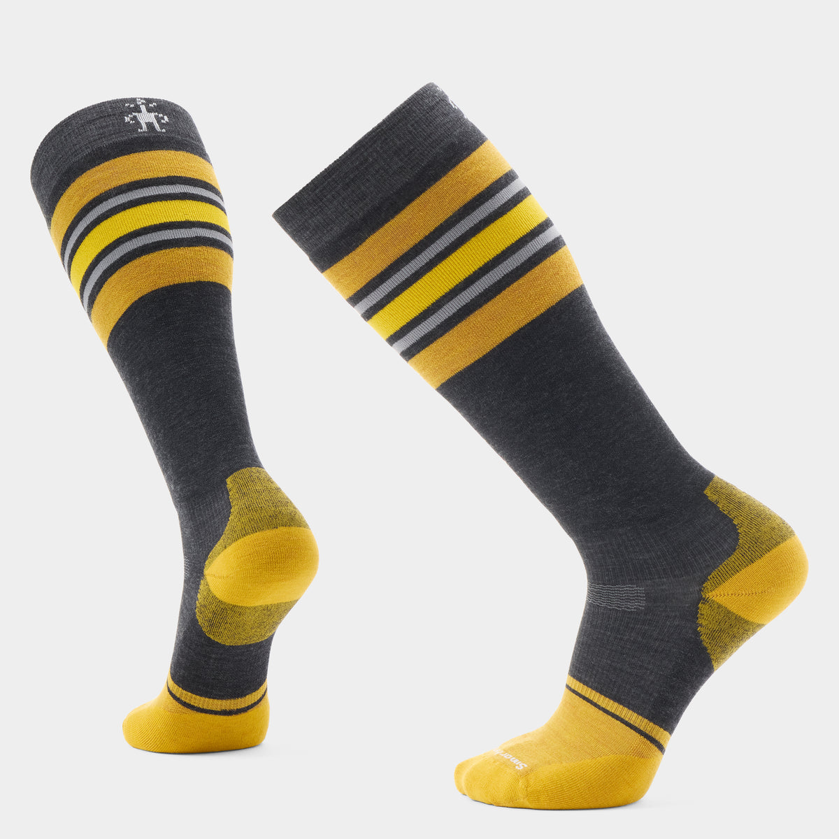 Snowboard Targeted Cushion Stripe Extra Stretch OTC Socks Charcoal / Medium