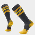 Snowboard Stripe Extra Stretch Over The Calf Socks Charcoal - ver - 1