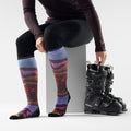 Chaussette de ski sous-genou Floral Field pour femmes  - voir - 2