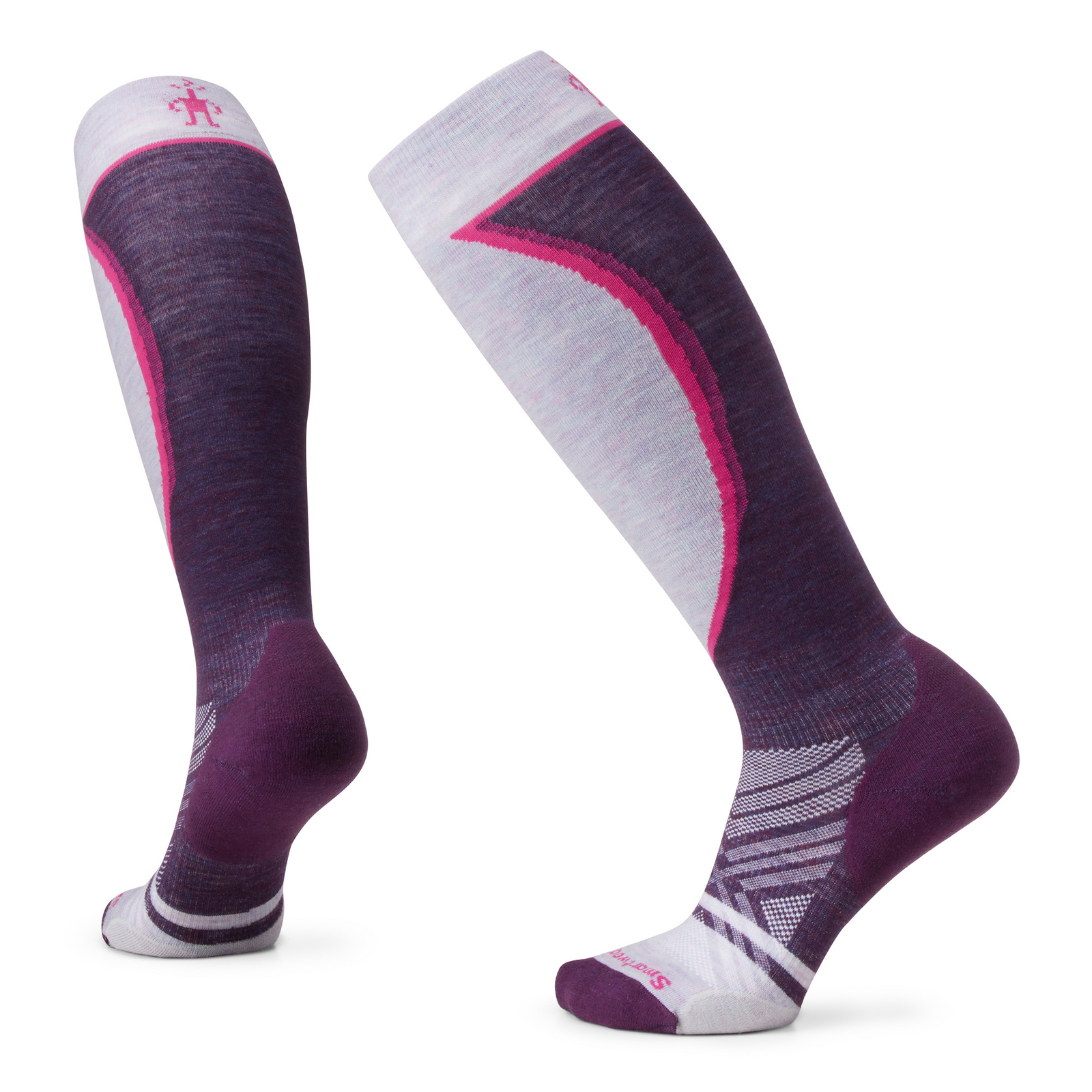 Women's Ski Extra Stretch Over The Calf Socks Charcoal - ver - 1