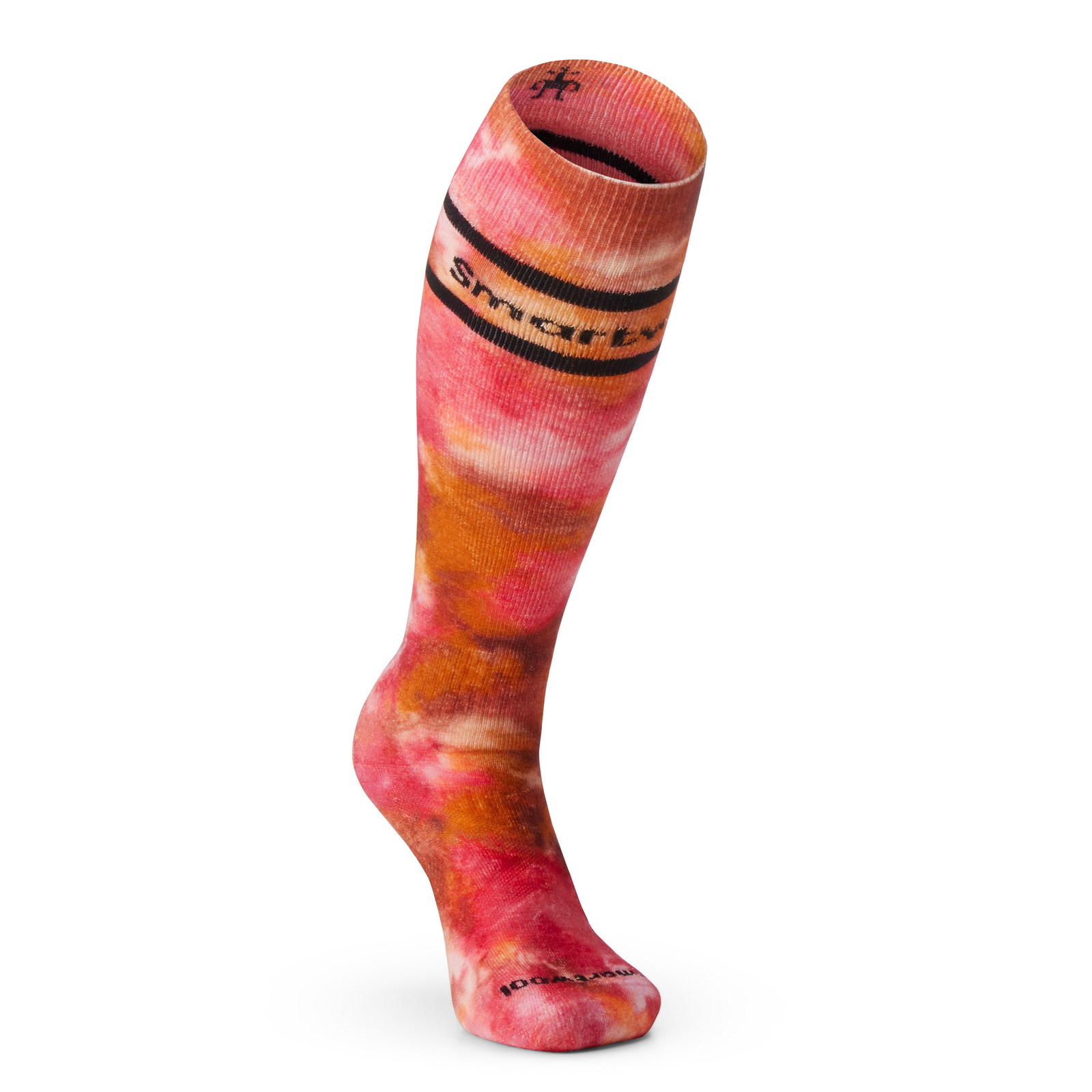 Women's Ski Tie Dye Print Over The Calf Socks Purple Iris - ver - 5