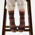 Women's Everyday Cozy Snowed In Sweater Crew Socks Chestnut - ver - 2