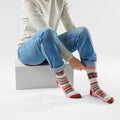 Women's Everyday Cozy Snowed In Sweater Crew Socks Garden Pink - ver - 2