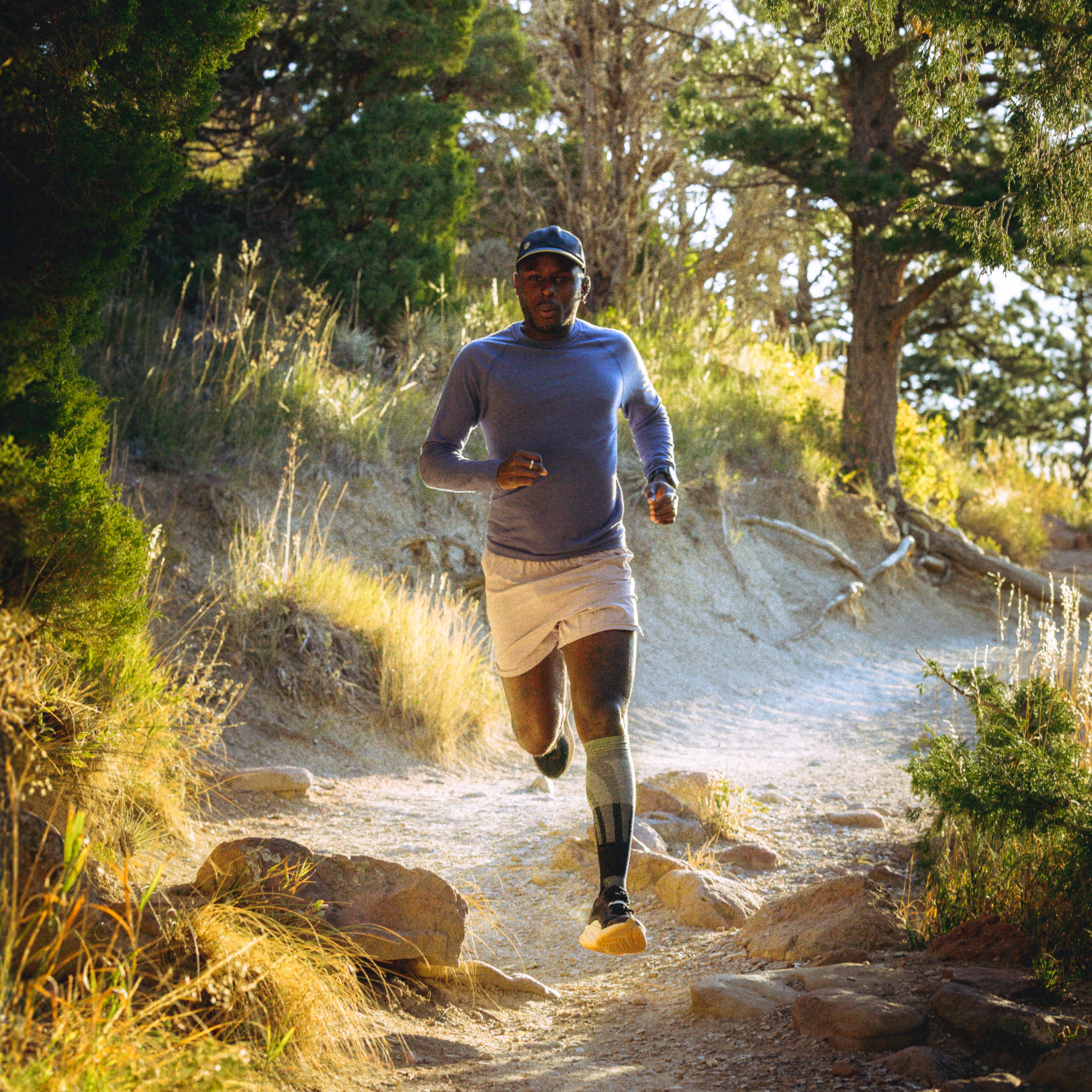 Run Compression Over The Calf Socks - Medium Gray