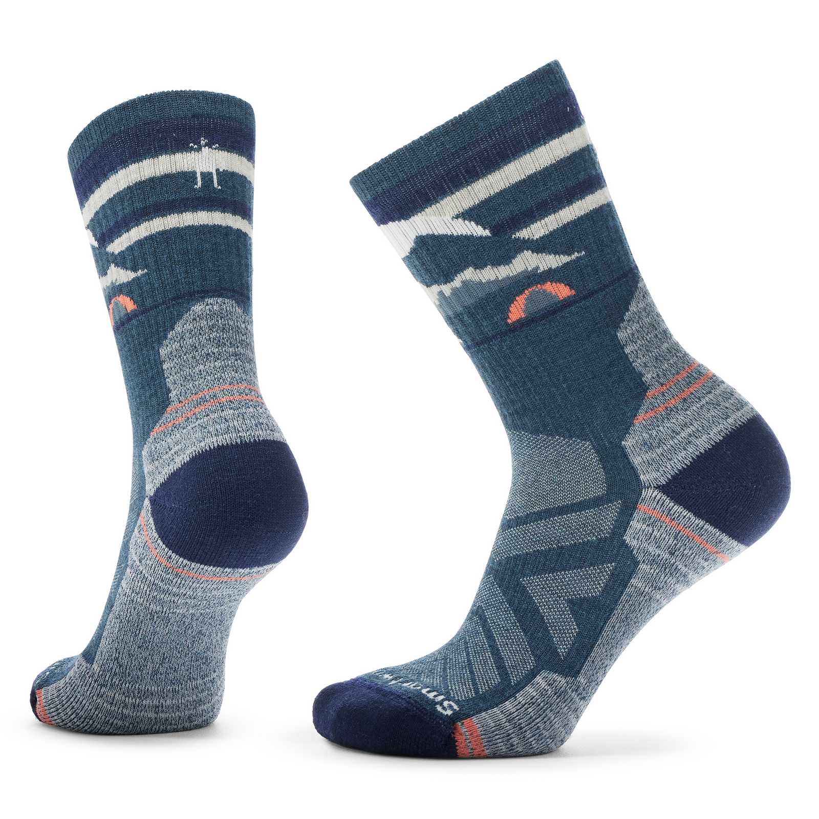 Women's Hike Mountain Moon Crew Socks Deep Navy - ver - 1