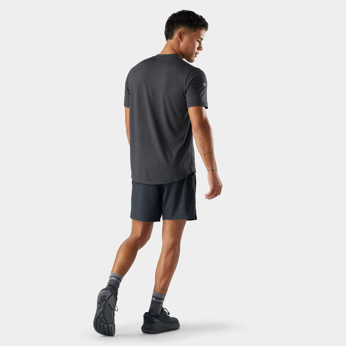 Men's Active Mesh Short Sleeve Charcoal Heather - 2