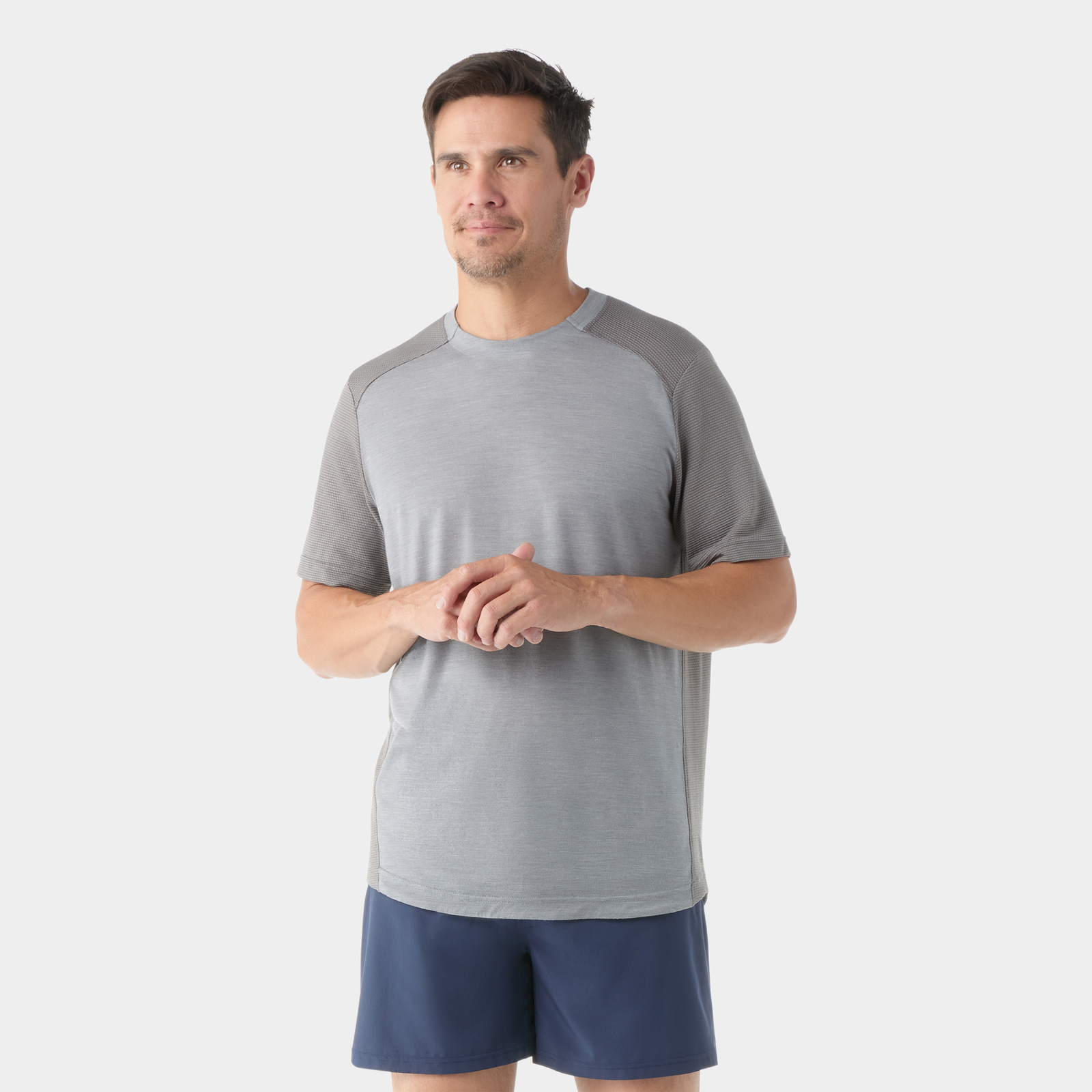 Men's Active Mesh Short Sleeve Charcoal Heather - ver - 1