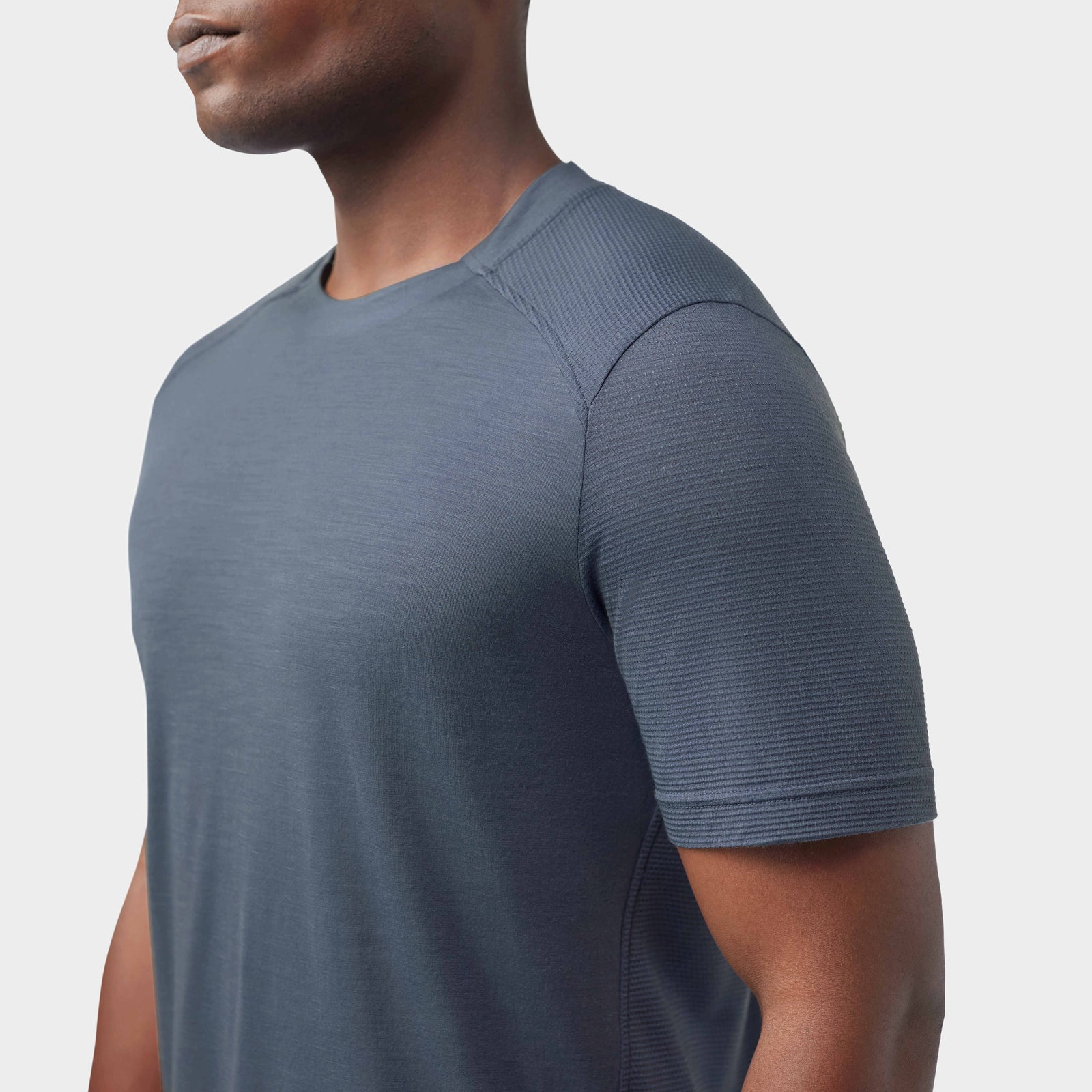Men's Active Mesh Short Sleeve Charcoal Heather - ver - 3