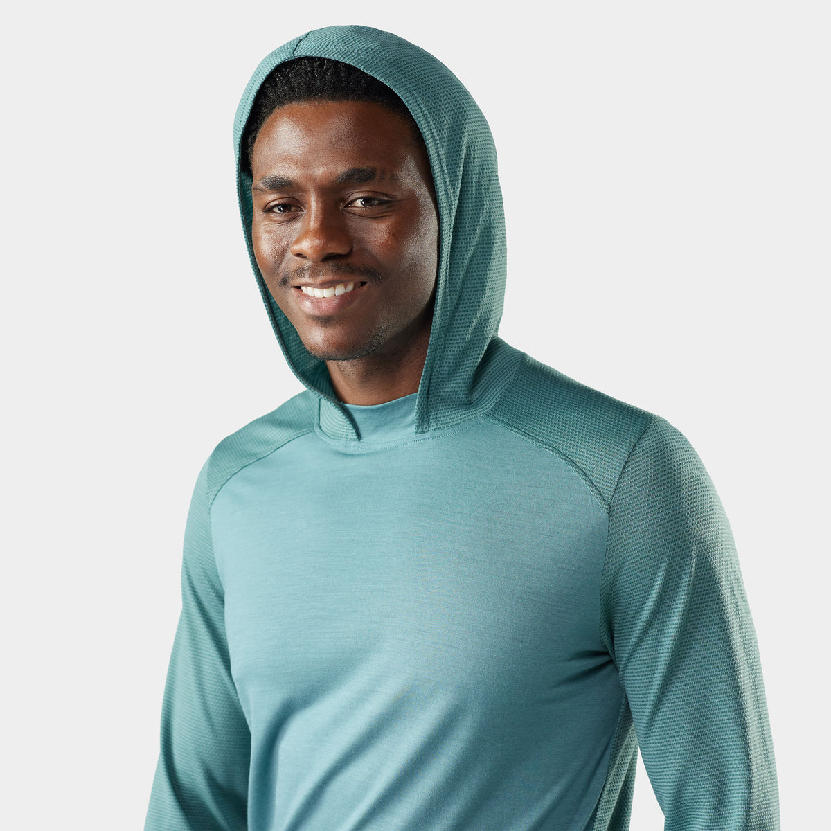 Men's Active Mesh Hoodie Dusty Teal - 3