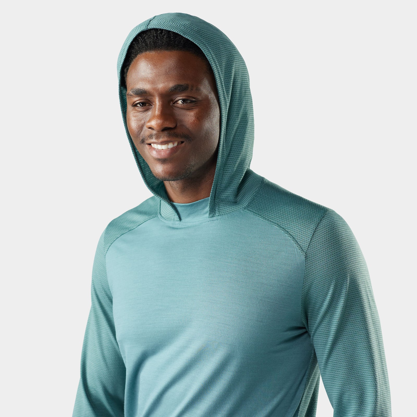 Men's Active Mesh Hoodie Dusty Teal - ver - 3