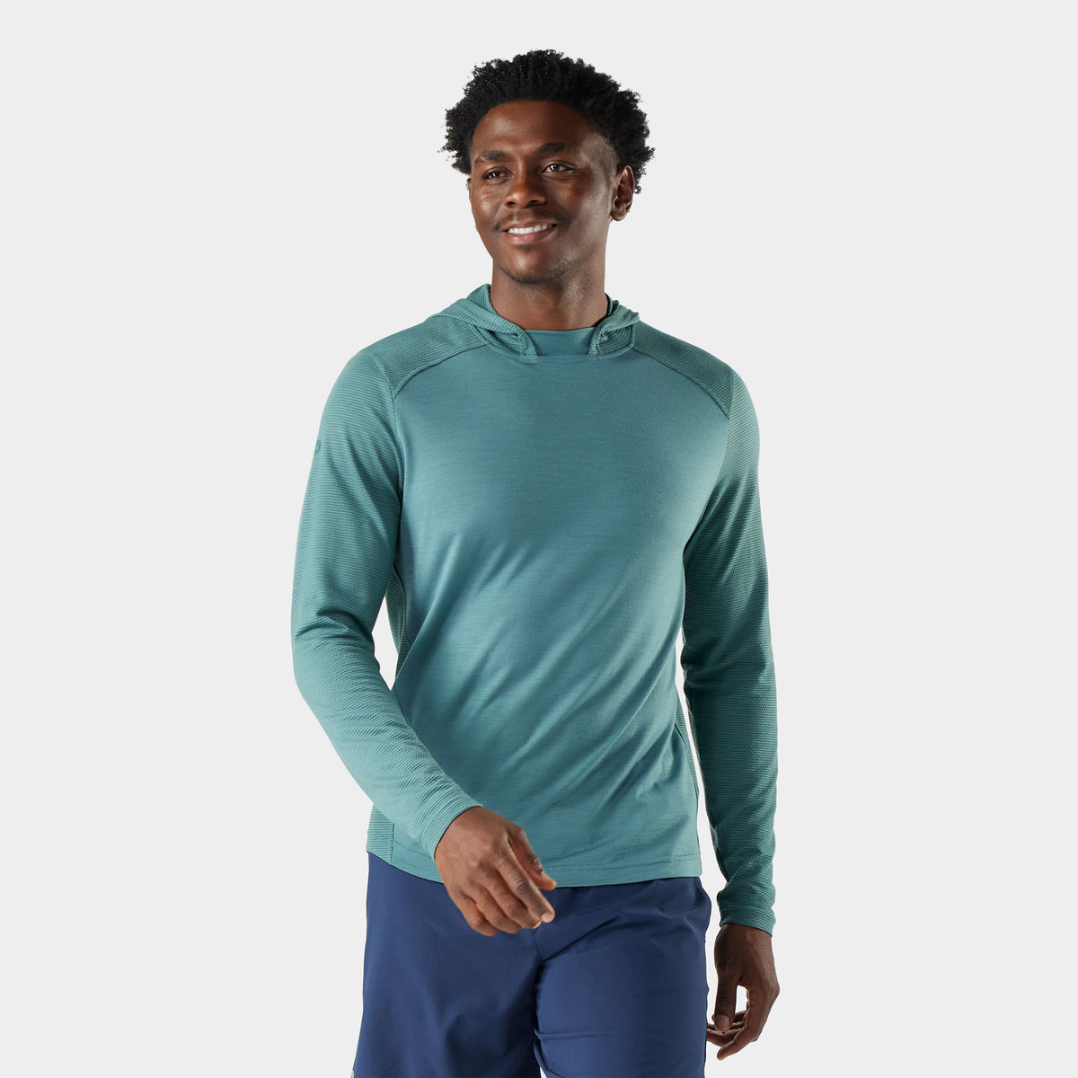 Men's Active Mesh Hoodie Dusty Teal - 1