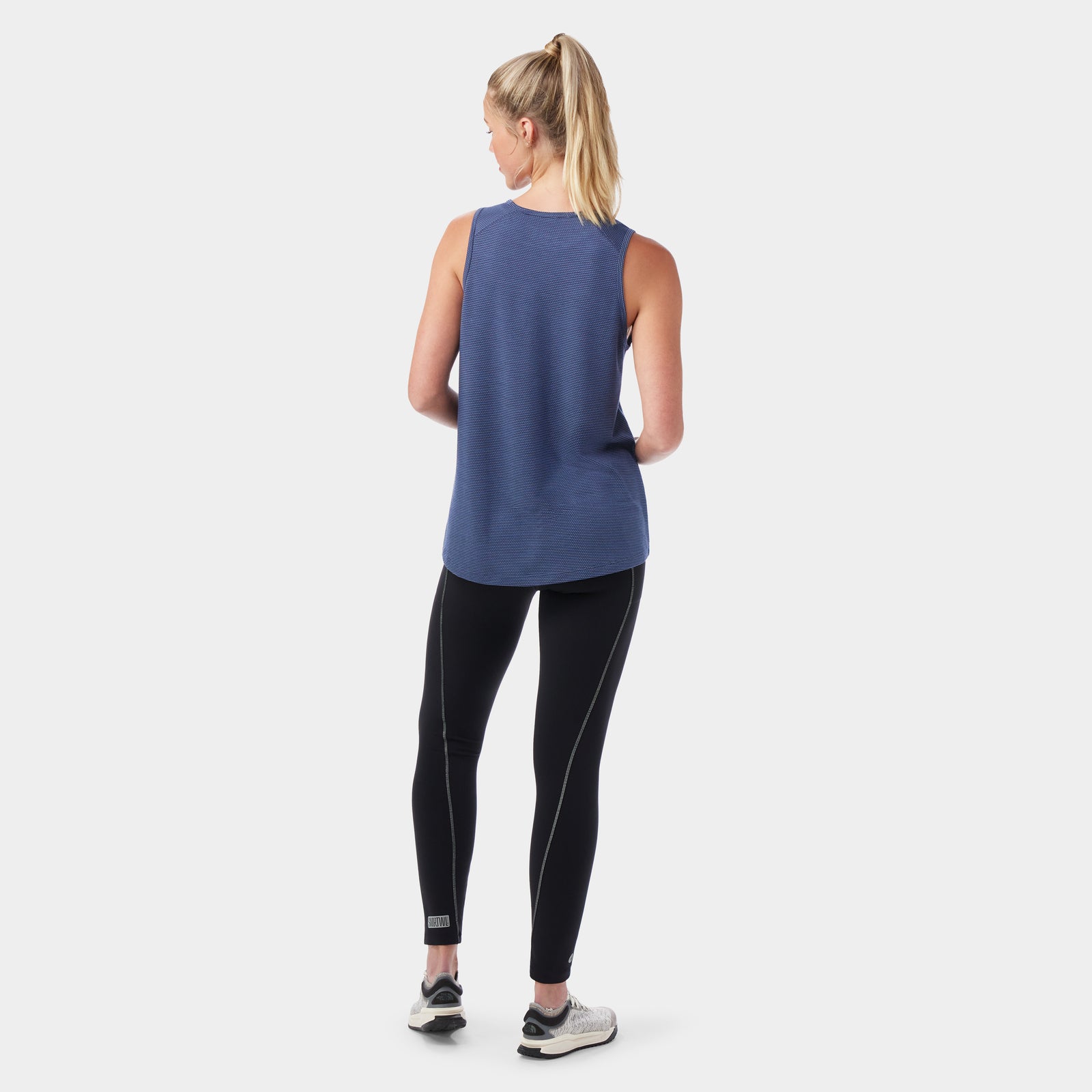 Women's Active Mesh High Neck Tank Black - ver - 2