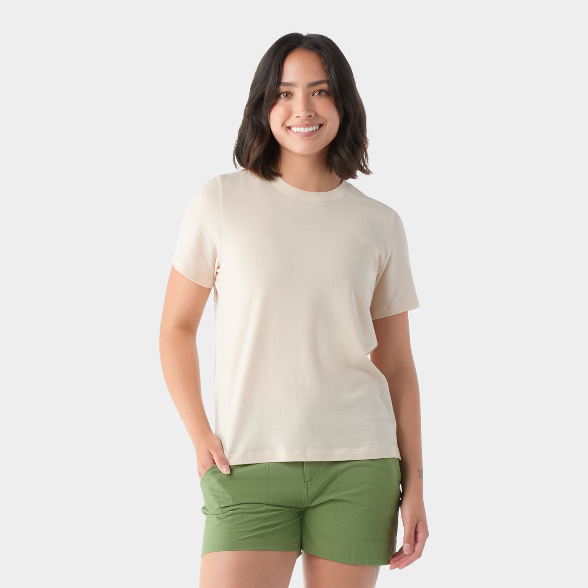Women's Perfect Crew Short Sleeve Tee Almond - 1