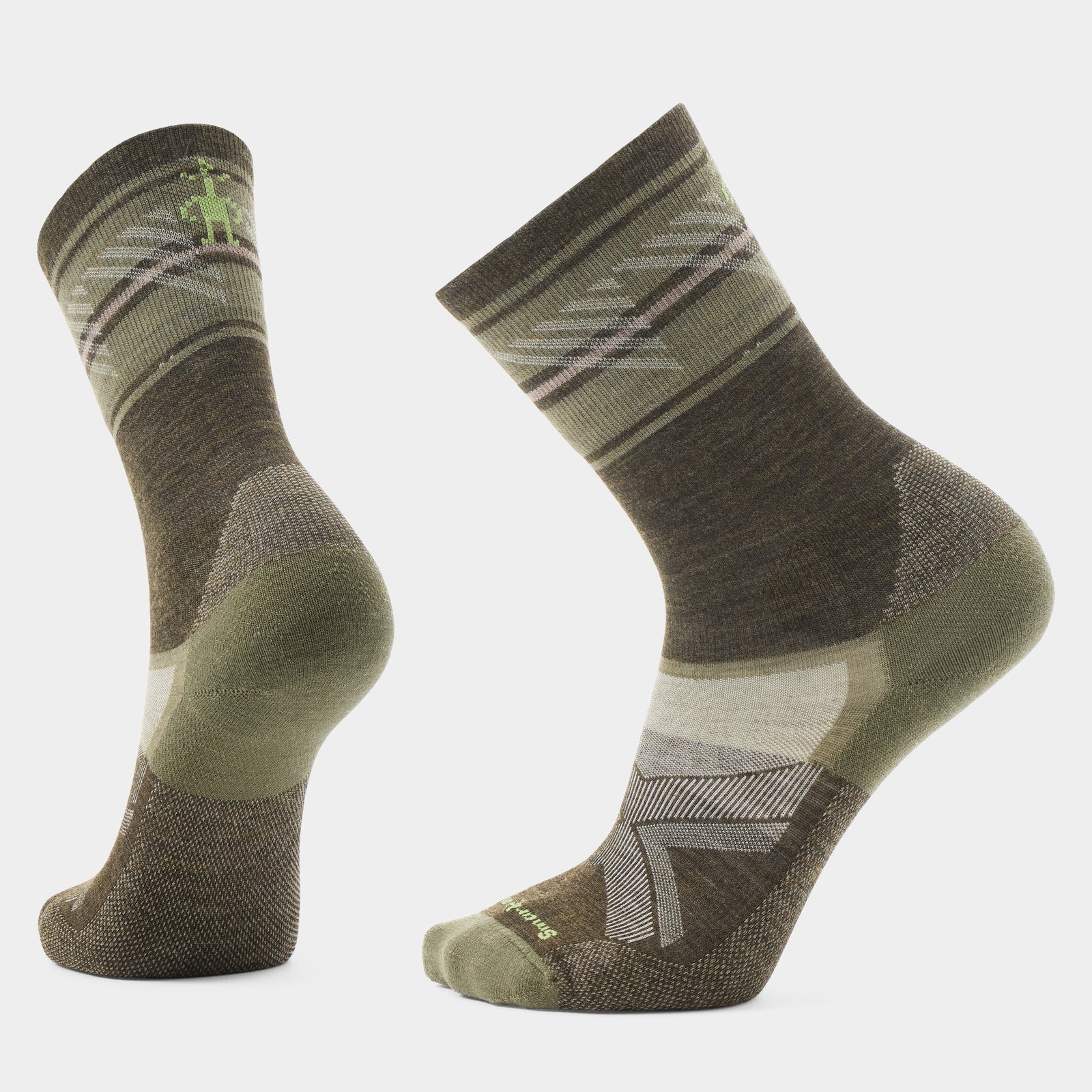 Bike Cold Weather Crew Socks Military Olive - ver - 1