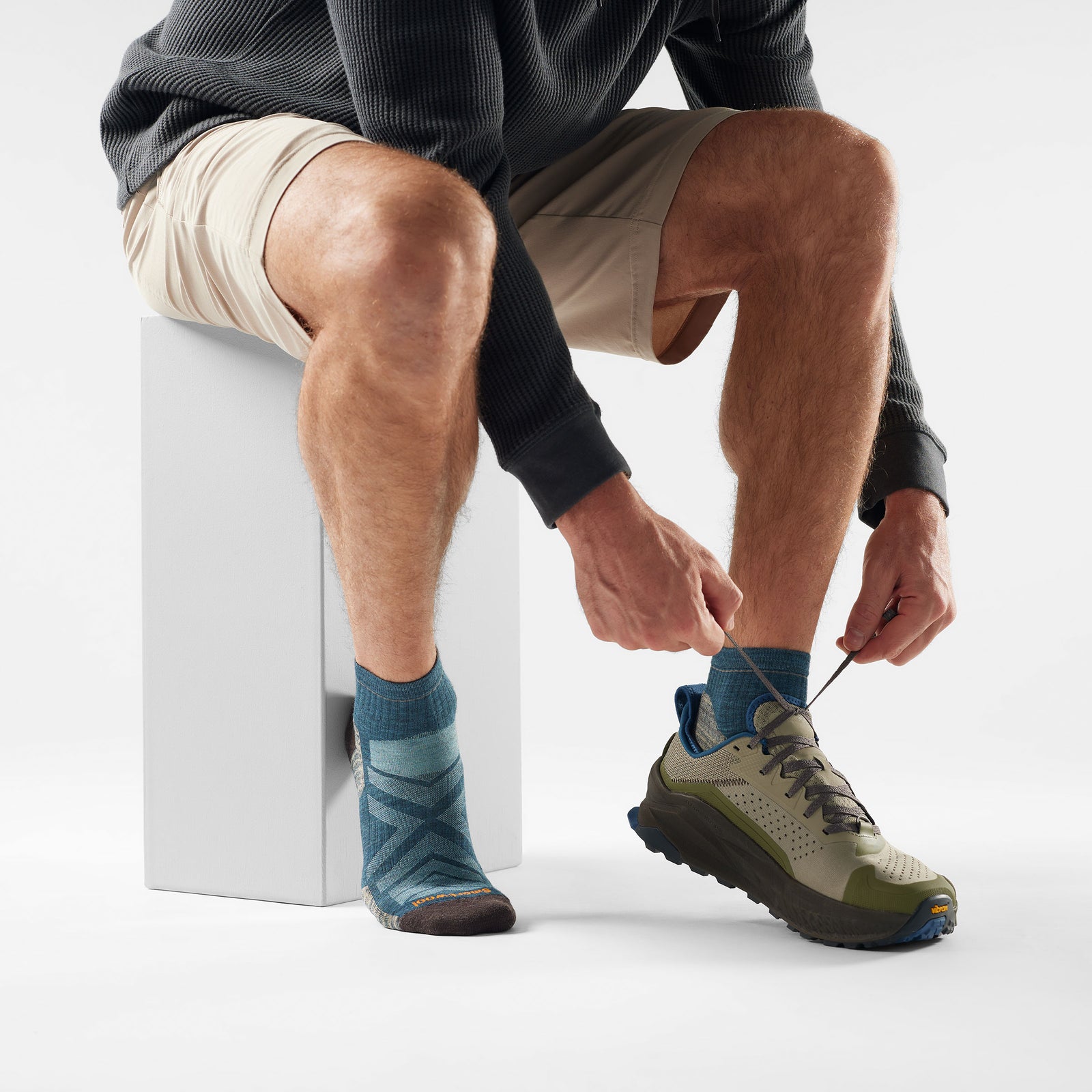 Hike Ankle Socks Winter Moss - ver - 2