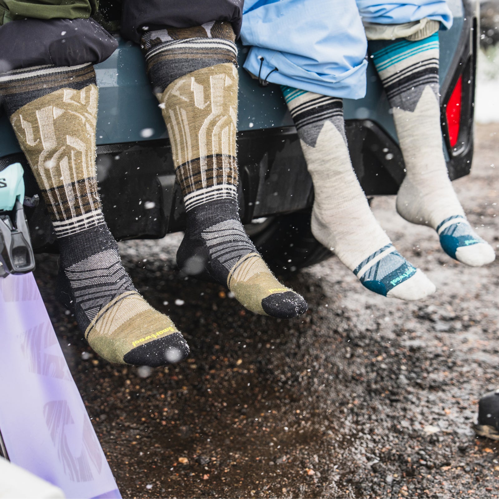 Ski Summit Shot Over The Calf Socks Black - ver - 2