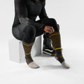Snowboard Retro Line Over The Calf Socks Charcoal - ver - 2