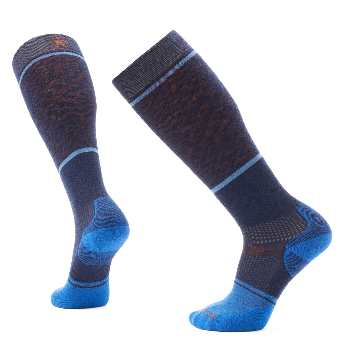 Chaussette de planche à neige imprimée sous-genou Retro Line  - voir - 1