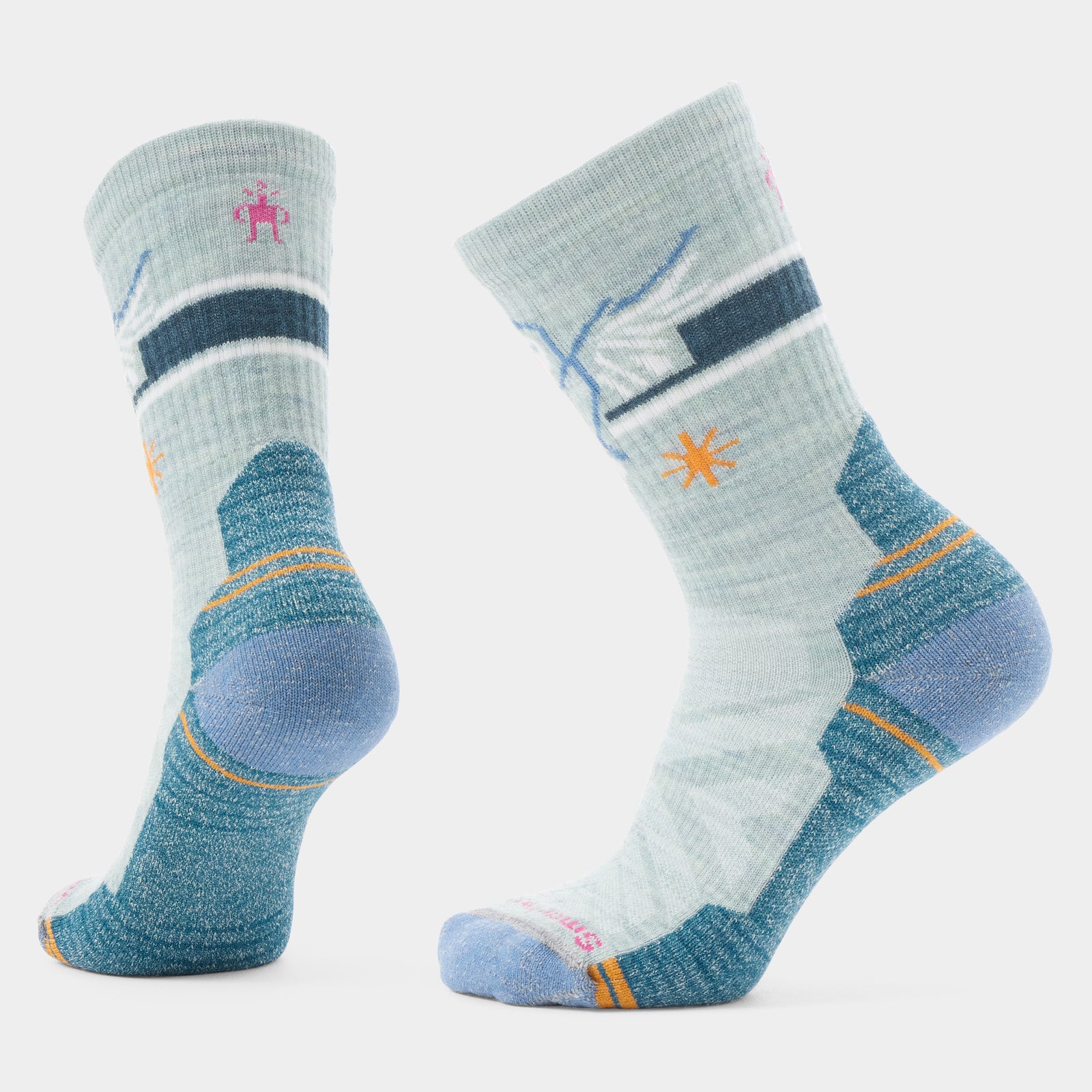 Women's Hike Hoo Who Crew Socks Winter Moss - ver - 1