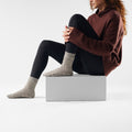 Women's Everyday Cozy Waffle Press Crew Socks Chalk Violet - ver - 2
