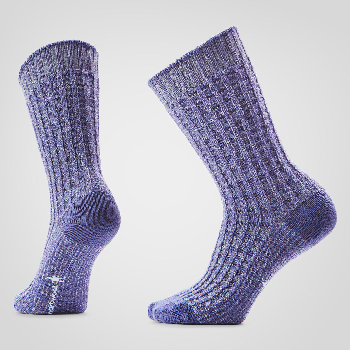 Everyday Cozy Waffle Press Crew Socks Black- Multi Donegal / Medium