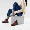Women's Everyday Cozy Digi-Tick Crew Socks Taupe-Natural Marl - ver - 2