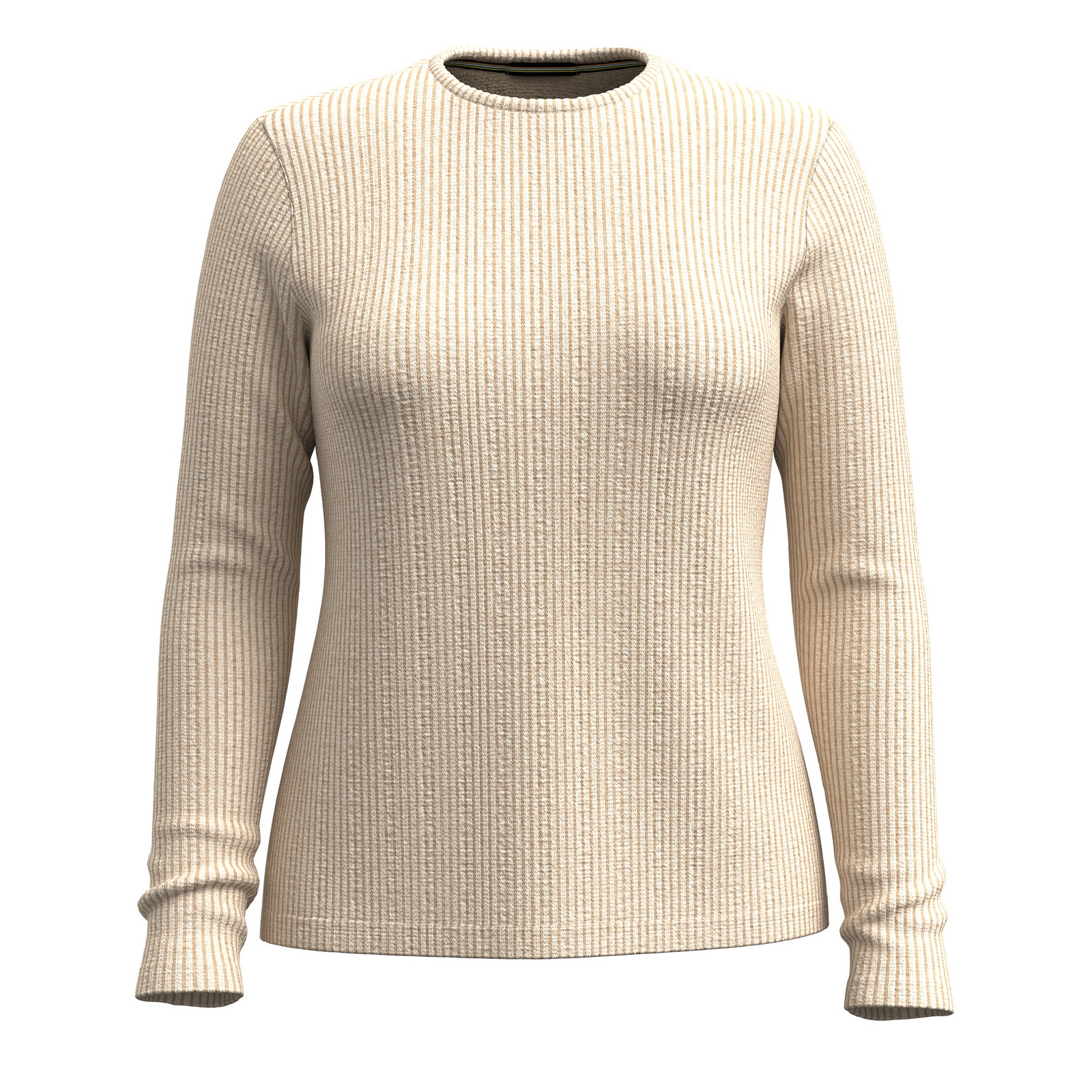 Haut côtelé à encolure ronde Thermal Merino pour femmes  - voir - 3