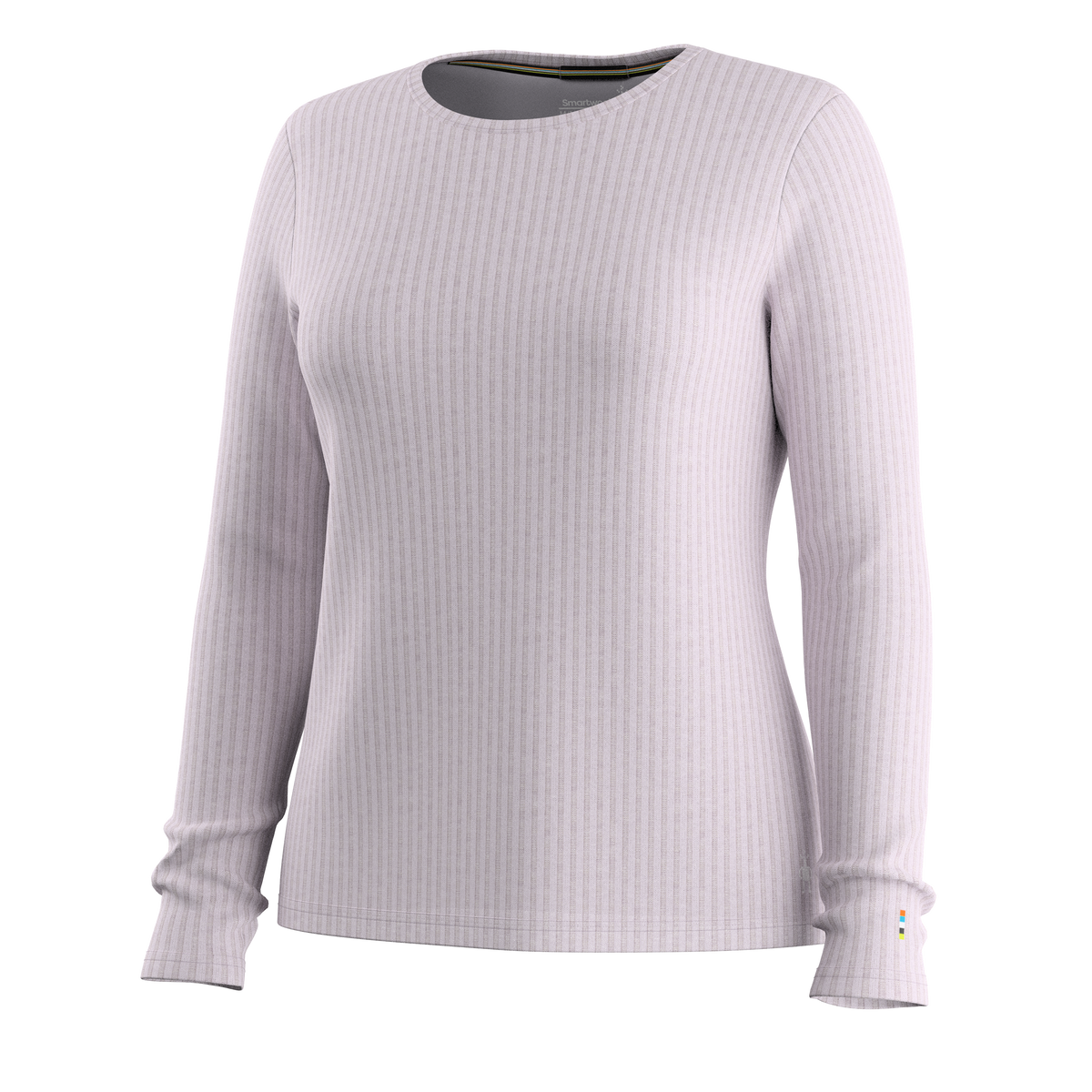 Women's Thermal Merino Rib Crew Icy Lavender Heather - ver - 3