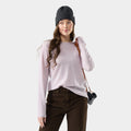 Women's Thermal Merino Rib Crew Icy Lavender Heather - ver - 1