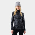 Women's Classic Thermal Merino Base Layer 1/2 Zip Hoodie Rosewood Heather - ver - 1