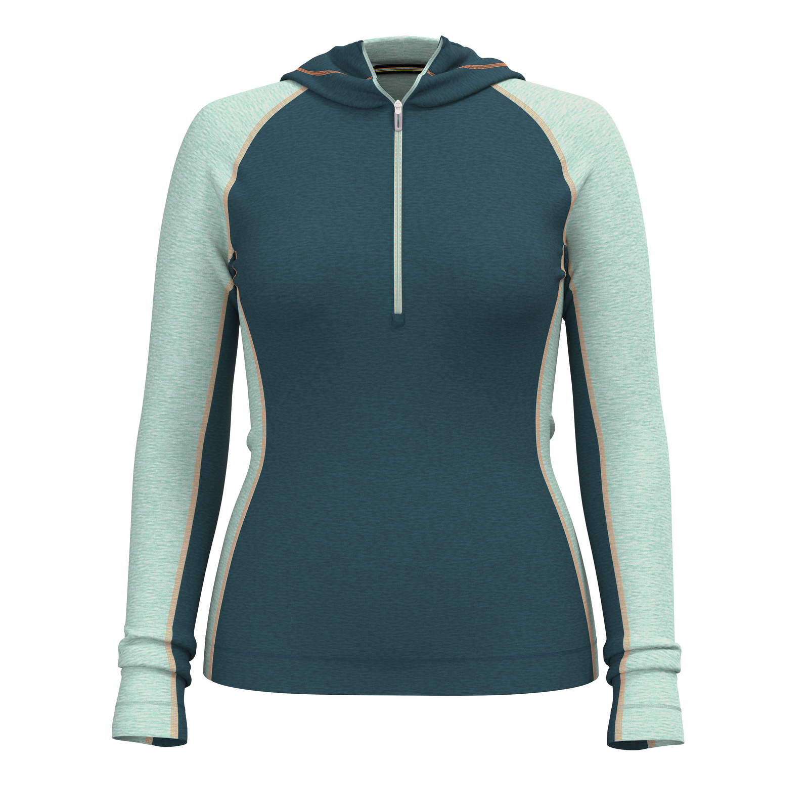 Haut de base à capuchon et demi-glissière Classic Thermal Merino pour femmes  - voir - 3
