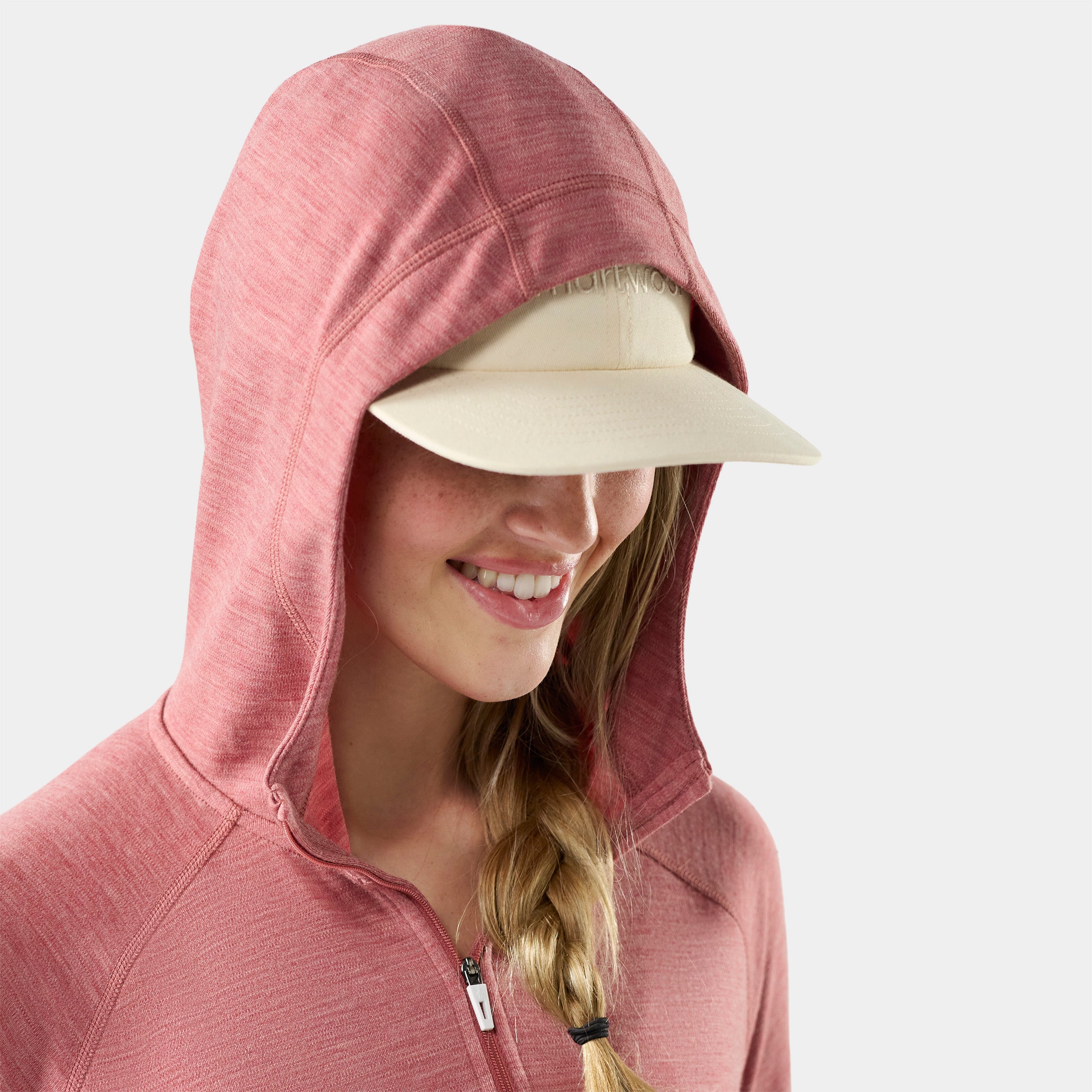 Sue UNDERCOVER ニットレイヤード袖下レース裏毛ZIPブルゾン 2 Women's Classic Thermal Merino Base Layer 1/2 Zip Hoodie