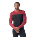 Haut de base à encolure ronde et contraste de couleurs Classic Thermal Merino pour hommes  - voir - 9