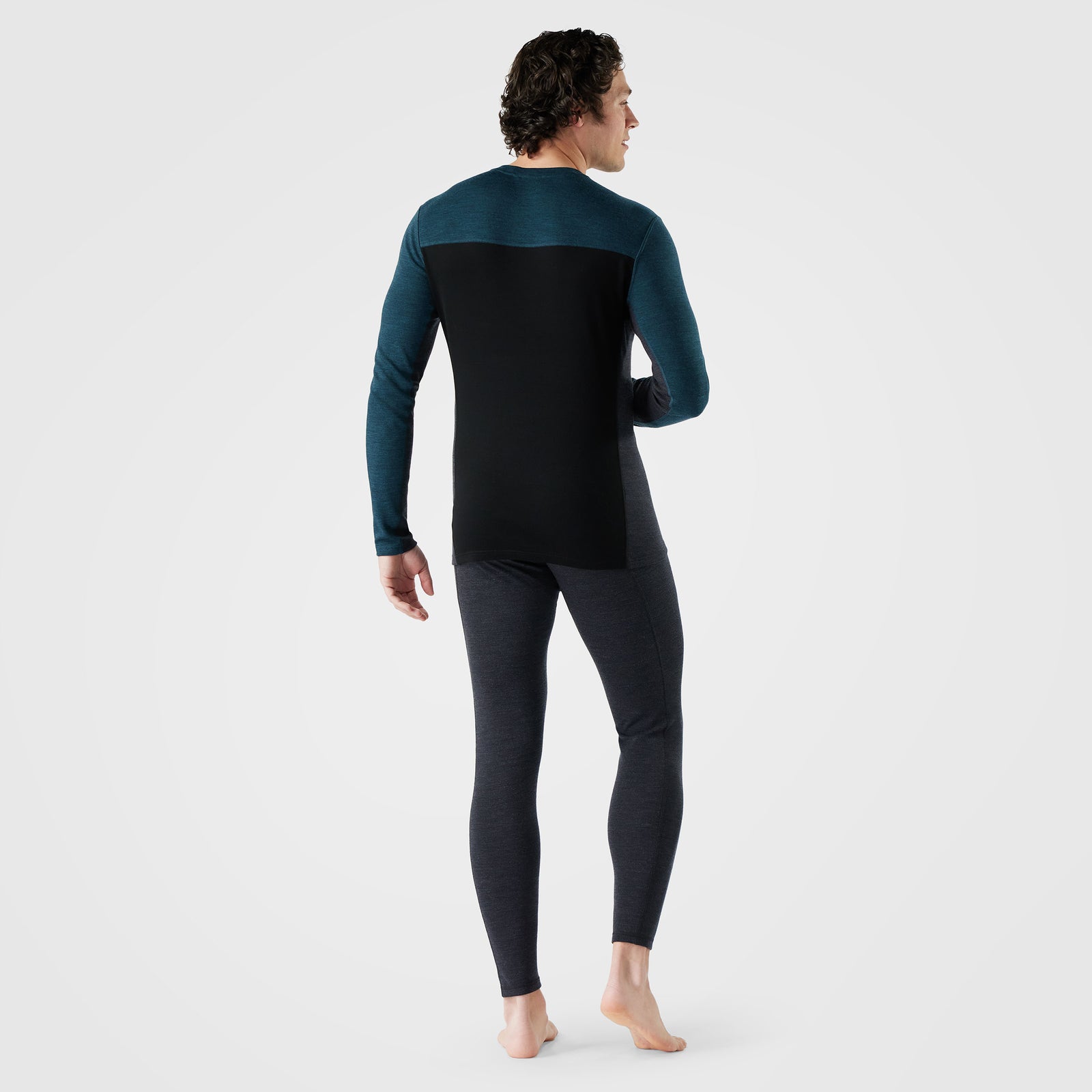 Haut de base à encolure ronde et contraste de couleurs Classic Thermal Merino en boîte pour hommes  - voir - 2