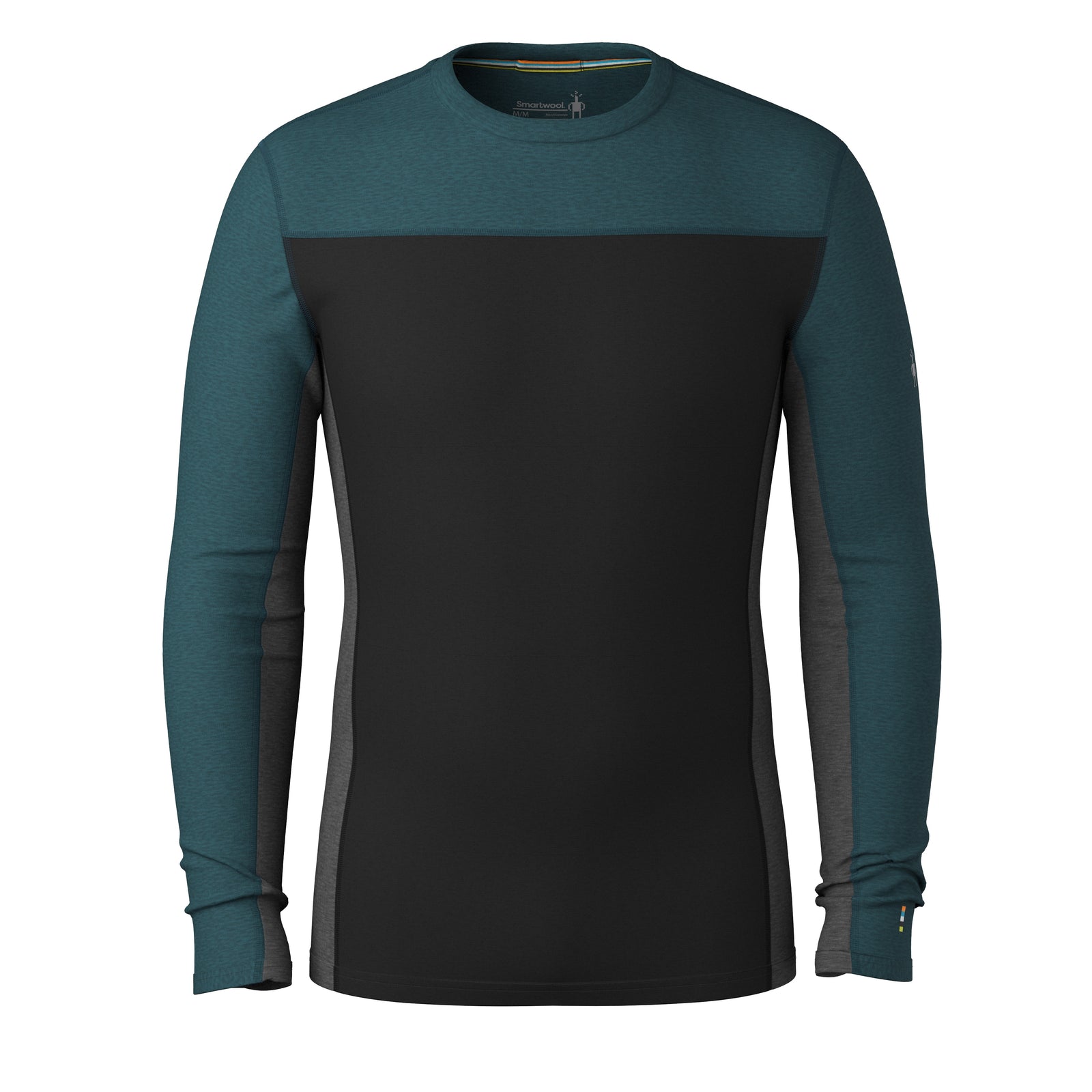 Haut de base à encolure ronde et contraste de couleurs Classic Thermal Merino en boîte pour hommes  - voir - 3
