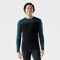 Men's Classic Thermal Merino Base Layer Colorblock Crew Charcoal-Honey Gold - ver - 13