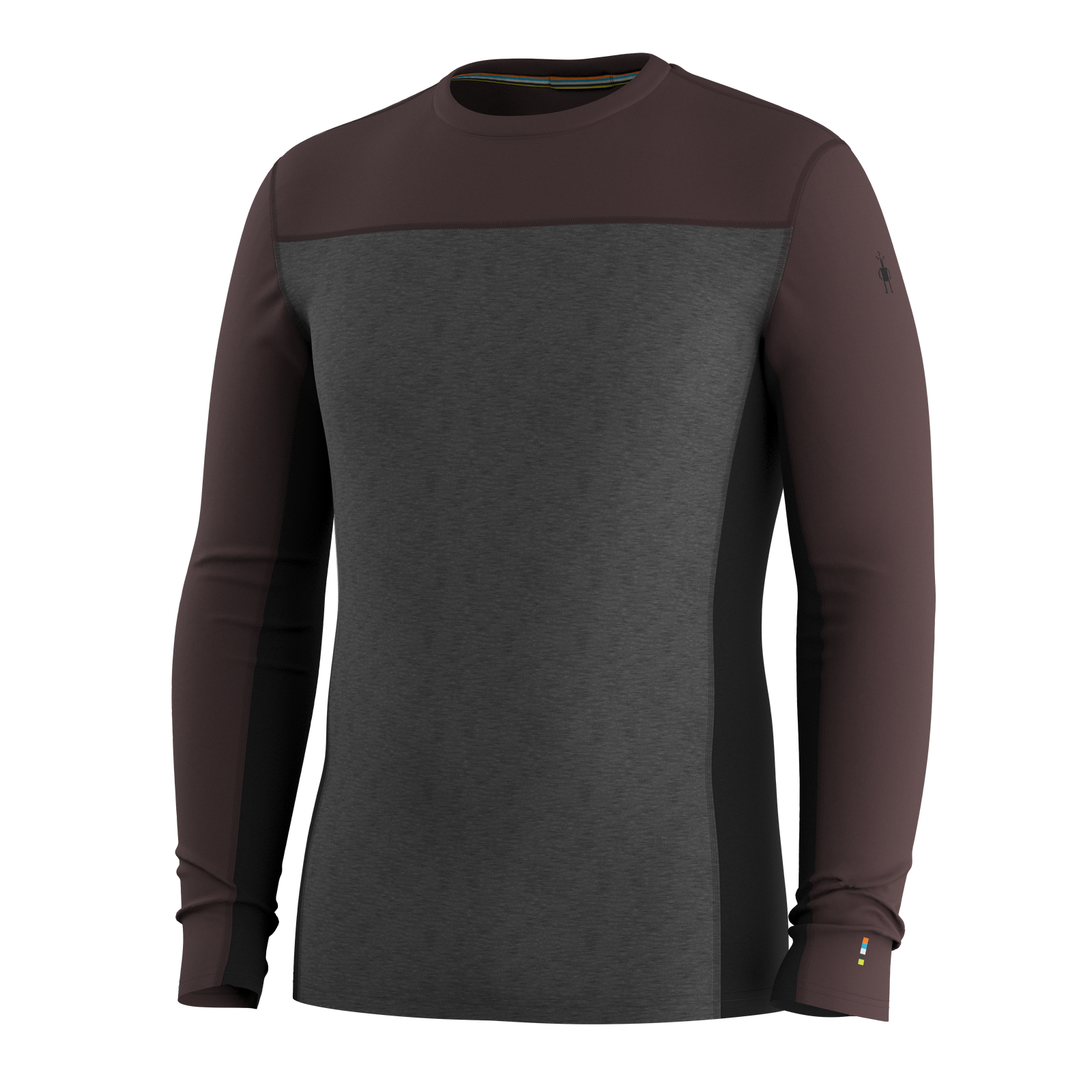 Men's Classic Thermal Merino Base Layer Colorblock Crew Boxed Twilight Blue-Black - ver - 7